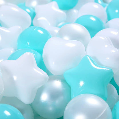GOGOSO Ball Pit Balls Shapes for Kids - 100 Pieces Crush Proof Stress StarBalls BPA&Phthalate Free