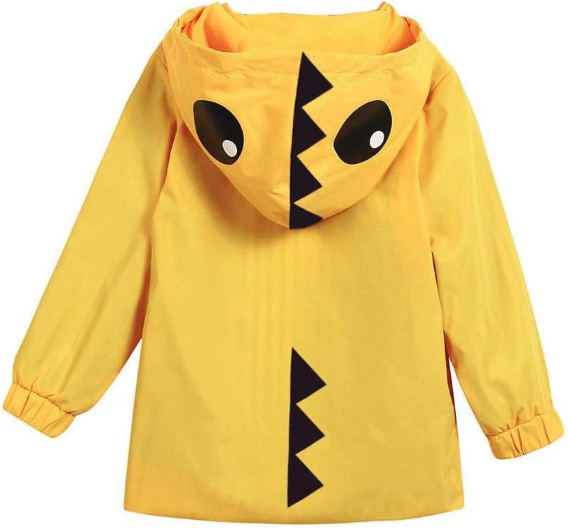 Toddler Baby Boy Girl Duck Rain Jacket Cute Cartoon Yellow Raincoat Hoodie Kids Coat Fall Winter