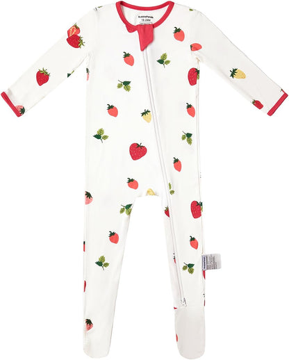 BubblePanda Rayon Made From Bamboo Baby Pajamas Baby Clothes for Boys Girls Unisex Zip-Front