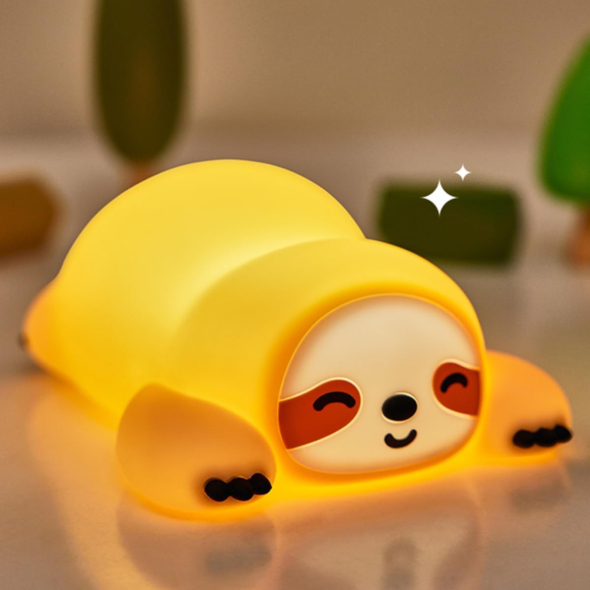 DREAMING MY DREAM Night Light for Kids,Squishy Sloth Night Light,LED Novelty Animal Nightlight,3