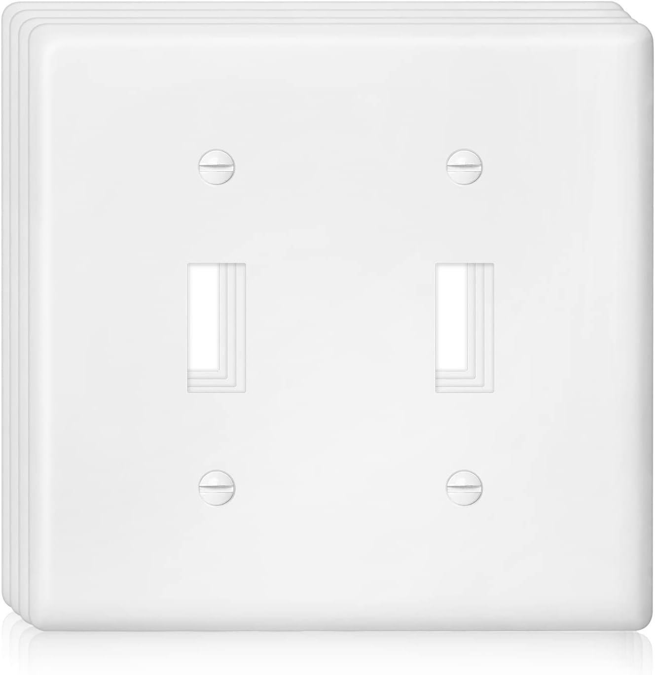 Decorator Wall Plate Double Toggle Light Switch Plate Outlet Cover,Unbreakable Polycarbonate