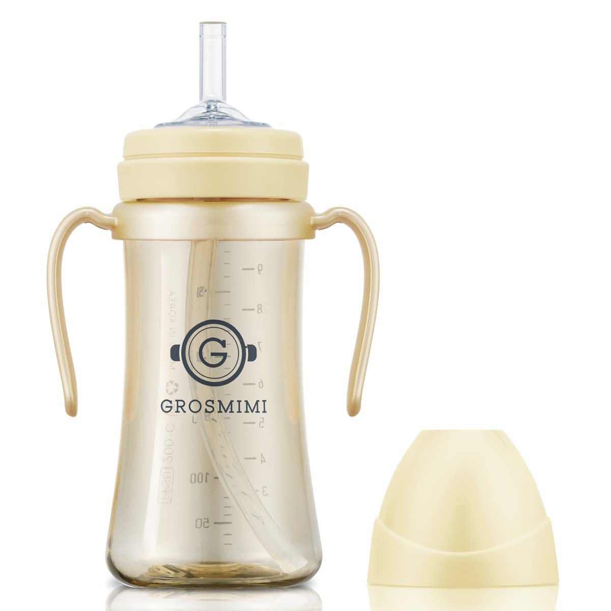 GROSMIMI Spill Proof no Spill Magic Sippy Cup with Straw with Handle for Baby and Toddlers