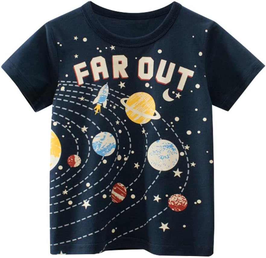 Boys' 4-Pack Excavator Short Sleeve Crewneck T-Shirts Top Tee Size 2-7 Years Toddler Boys' Value