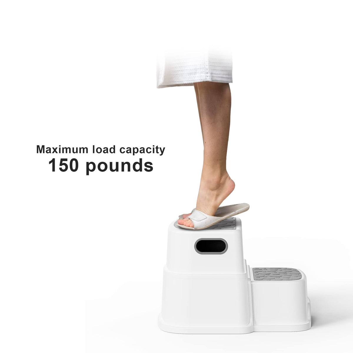 UNCLE WU Toddler Step Stool for Potty Training, Bathroom Sink & Toilet - 2 Step Kids Poop Stool