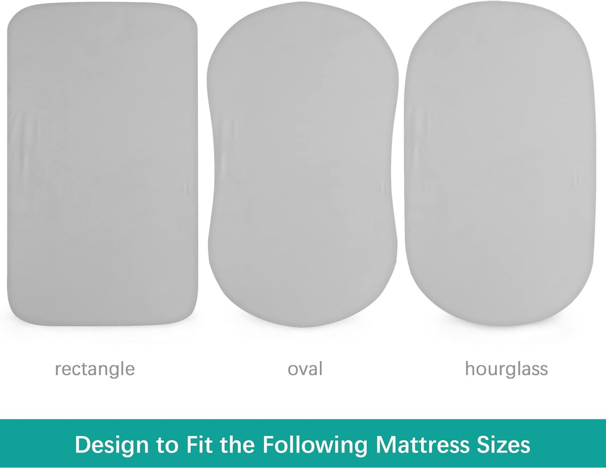 Waterproof Bassinet Sheets Fit for Halo, Dream on Me, Ingenuity, Fisher Price, Delta, Graco and
