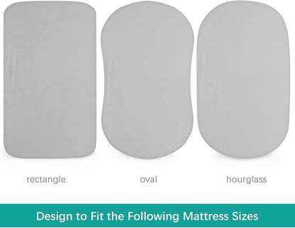 Waterproof Bassinet Sheets Fit for Miclassic, Baby Delight, TCBunny, Milliard, Dream On Me