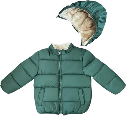 Baby Girls Boys' Winter Fleece Jackets With Hooded Toddler Cotton Dress Warm Lined Coat Outer