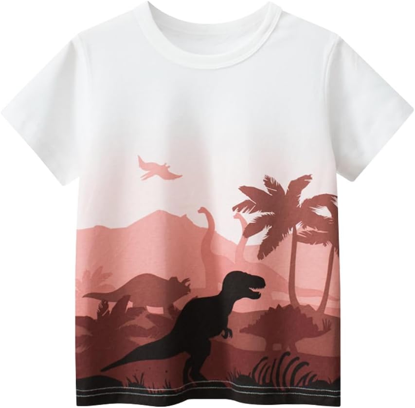 Boys' 4-Pack Excavator Short Sleeve Crewneck T-Shirts Top Tee Size 2-7 Years Toddler Boys' Value