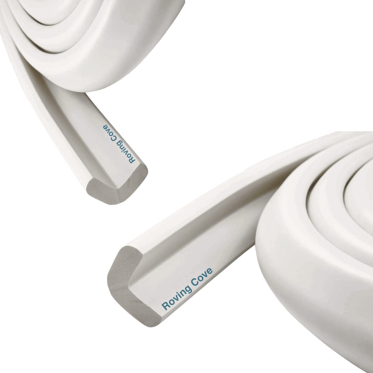 Roving Cove HeftyFit Edge Protector for Baby Proofing (12ft Large Edge Only), Heavy-Duty Soft