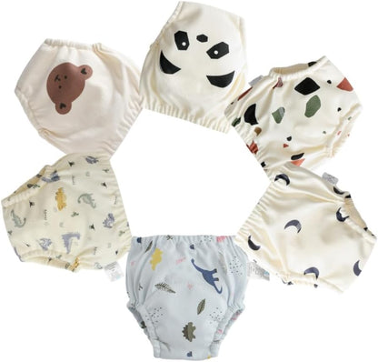 Baby Training Underpants,Soft Cotton Absorbent Potty Training Underwear For Baby Boys And Girls 6