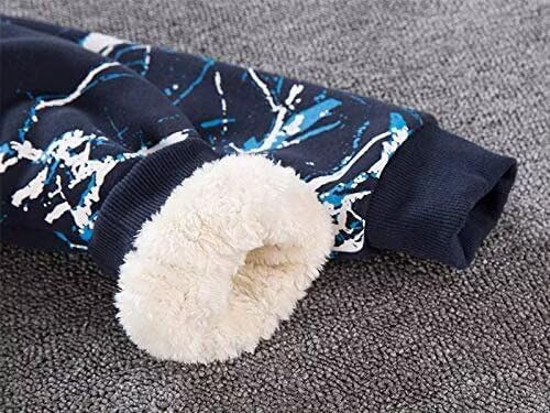 Bumeex Kids Boy's Girl's Sherpa Fleece Lined Jacket Spring Fall Winter Zip up Sweatshirt Hoodie