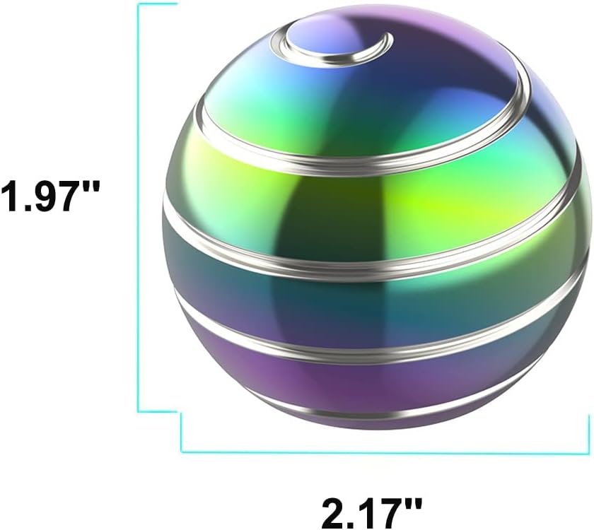 Kinetic Desk Toys, 2.17'' Kinetic Desktop Fidget Spinning Toy Ball, Desk Stress Relief Gadgets for