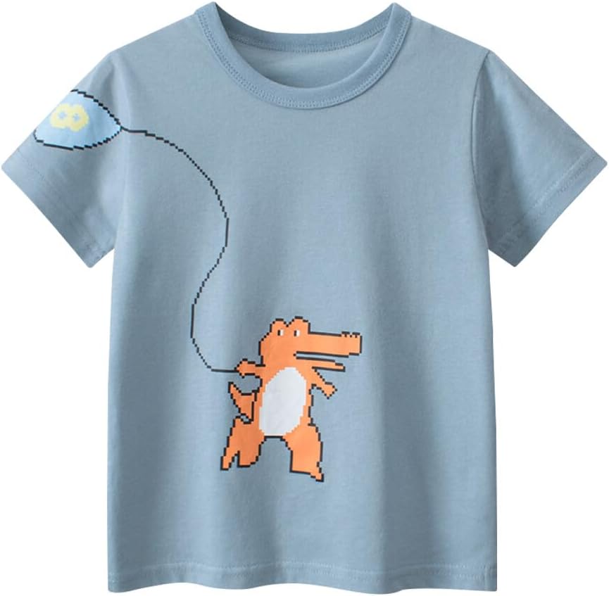 Boys' 4-Pack Excavator Short Sleeve Crewneck T-Shirts Top Tee Size 2-7 Years Toddler Boys' Value