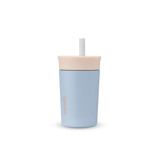 Owala Kids Insulation Stainless Steel Tumbler with Spill Resistant Flexible Straw, Easy to Clean