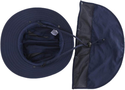 Home Prefer UPF 50+ Boys Sun Hat with Neck Flap Wide Brim Summer Beach Bucket Hat for Boys Girls