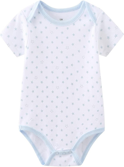 Baby Bodysuit Short Sleeve one-Piece Newborn Baby Clothes for Baby Boy and Girls