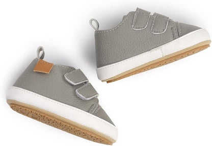 SOFMUO Baby Boys Girls High Top Ankle PU Leather Sneakers Soft Rubber Sole Infant Moccasins Newborn