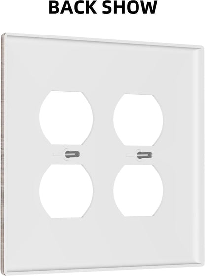 Decorative Outlet Covers Retro Wood Plank Vintaga Wooden Board 2 Gang Wall Plate Cover Double