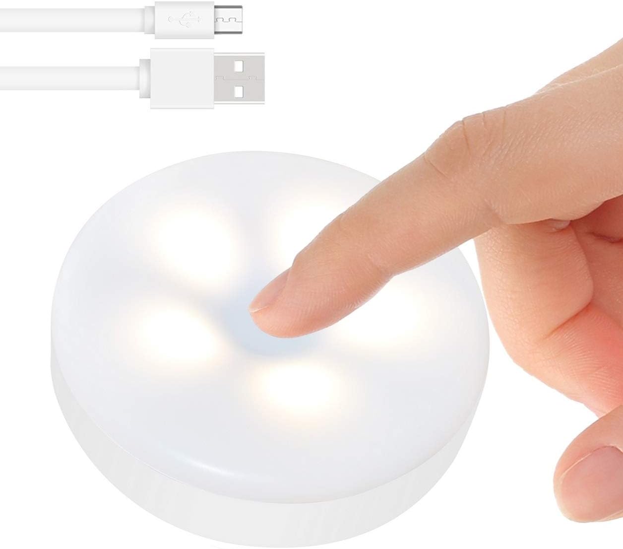 Mini Touch Light, Rechargeable Battery Operated Closet Lights Wardrobe Lights, Magnetic Stick-on