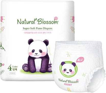 Pull-On Baby Diapers | Ultra-Slim, Hypoallergenic, Super Soft, Vegan | Size 4 (2T-3T, 20-31 lbs) |