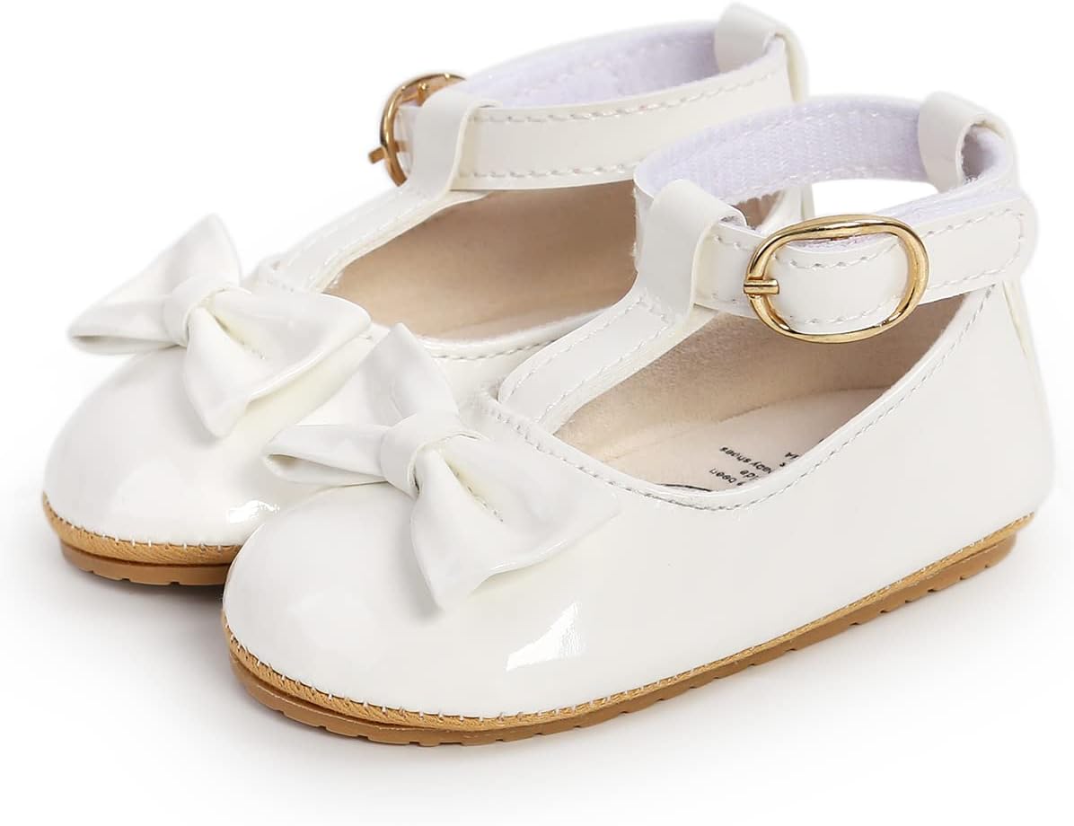 Baby Shoes Mary Jane Flats Non Slip Soft Sole Infant Toddler Sneakers First Walkers Party Christmas