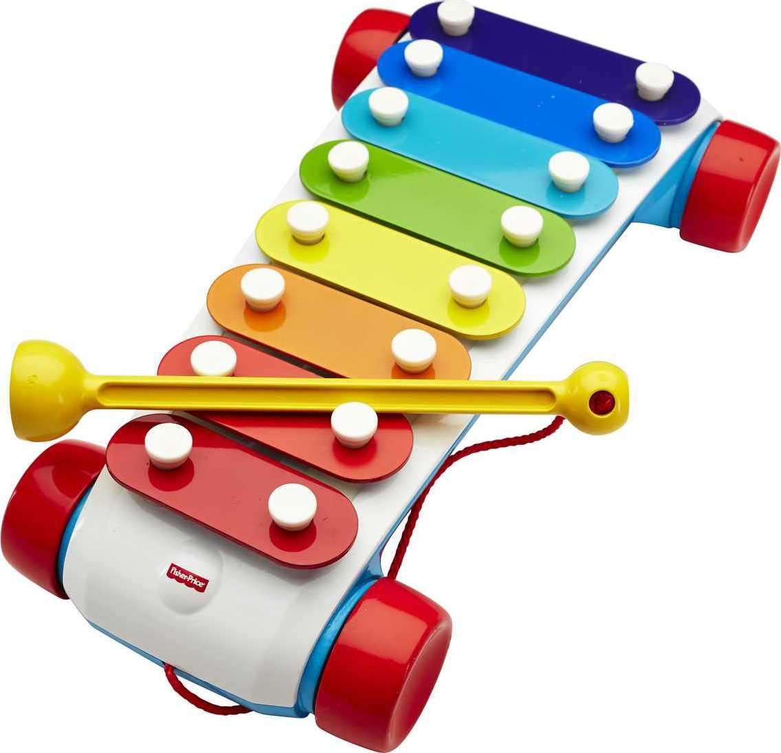 Fisher-Price Toddler Pull Toy, Classic Xylophone Pretend Musical Instrument with Mallet for