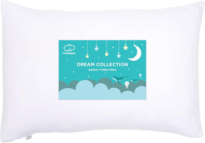 LittleHippo Toddler Pillow (13x18) with Viscose Derived from Bamboo Pillowcase - Hypoallergenic