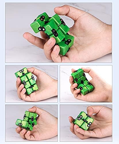Magic Crazy Cube Stress & Anxiety Relief Toy Killing Time Fidget Toy for Kids Adults ADD ADHD (Blue)