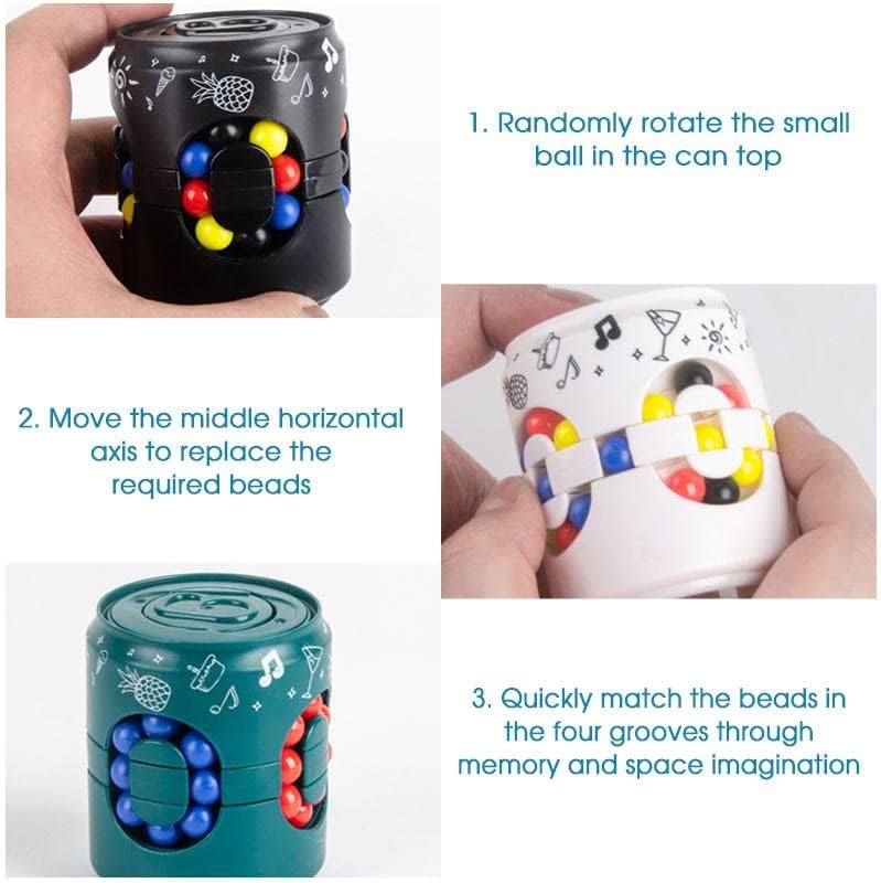 Magic Cube and Fidget Spinner, Rotating Fidget Cube Toy Set, Idea ADHD Fidget Toys, Adult Fidget