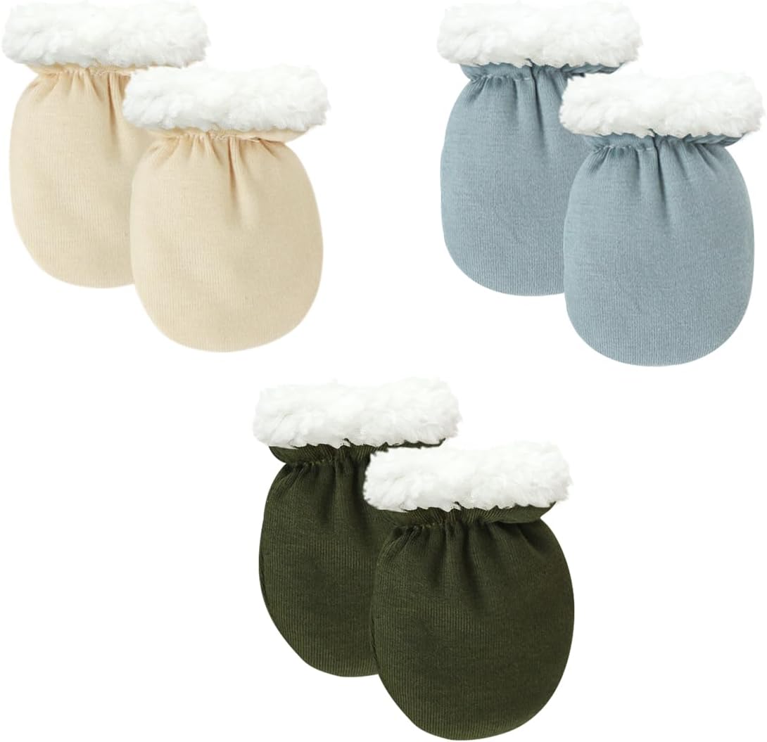 Cute Baby Mittens Newborn, No Scratch Baby Boy Mittens, Baby Girl Hat Gloves for Toddlers, Infant