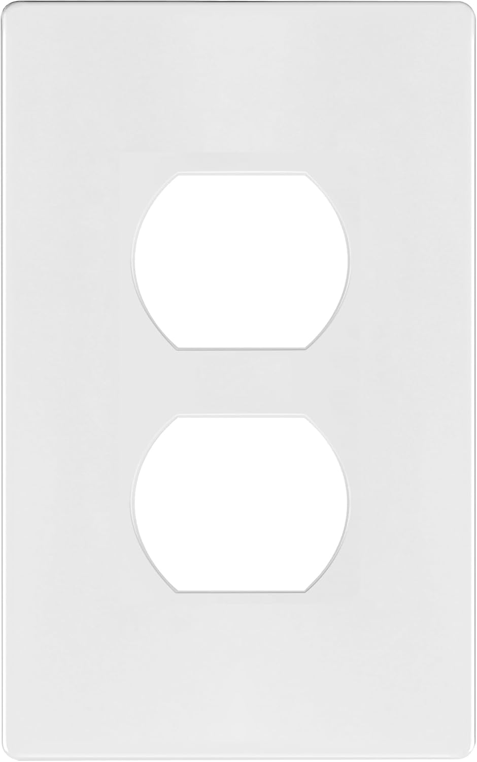 TG Screwless Duplex Wall Plate, Child Safe Receptacle Outlet Cover, Standard Size, 1-Gang 4.68" x