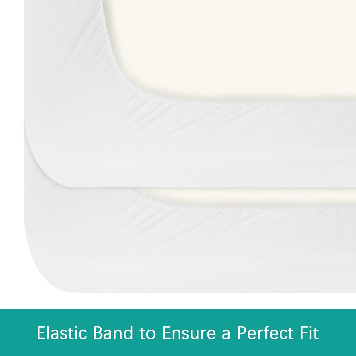 Crib Sheets Waterproof 2 Pack, Crib Mattress Protector, Toddler Fitted Crib Sheet Neutral, Ultra