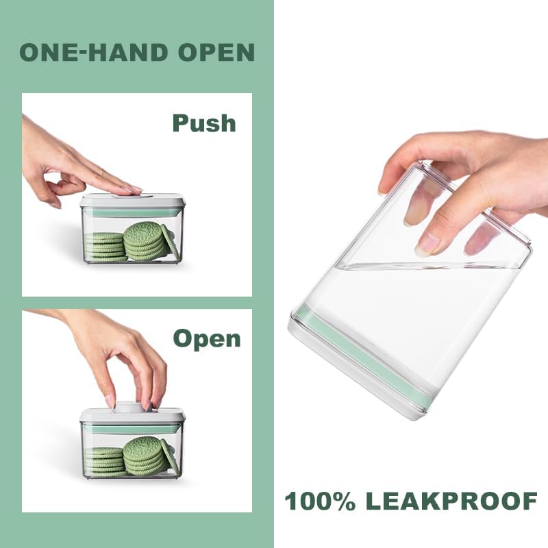 Ankou Airtight Food Storage Container Sets with Lids 6Pcs Pop Containers for Kitchen Pantry