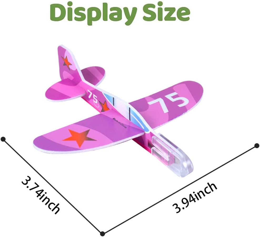 50 Pcs Foam Gliders Planes Toys for Kids, Paper Airplane, Party Favors Goodie Bag Stuffers, Outdoor