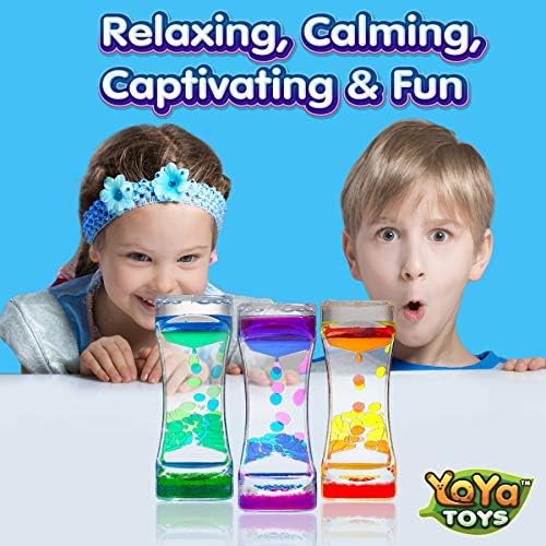 YoYa Toys Liquimo - Calming Liquid Motion Bubbler - 3 Pack - Toys for Kids and Adults - Hourglass