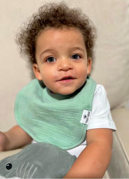 DiaperSquad's Baby Bibs for Drooling and Teething, Bibs for Boys, Baby Girl - Solid Cotton Baby