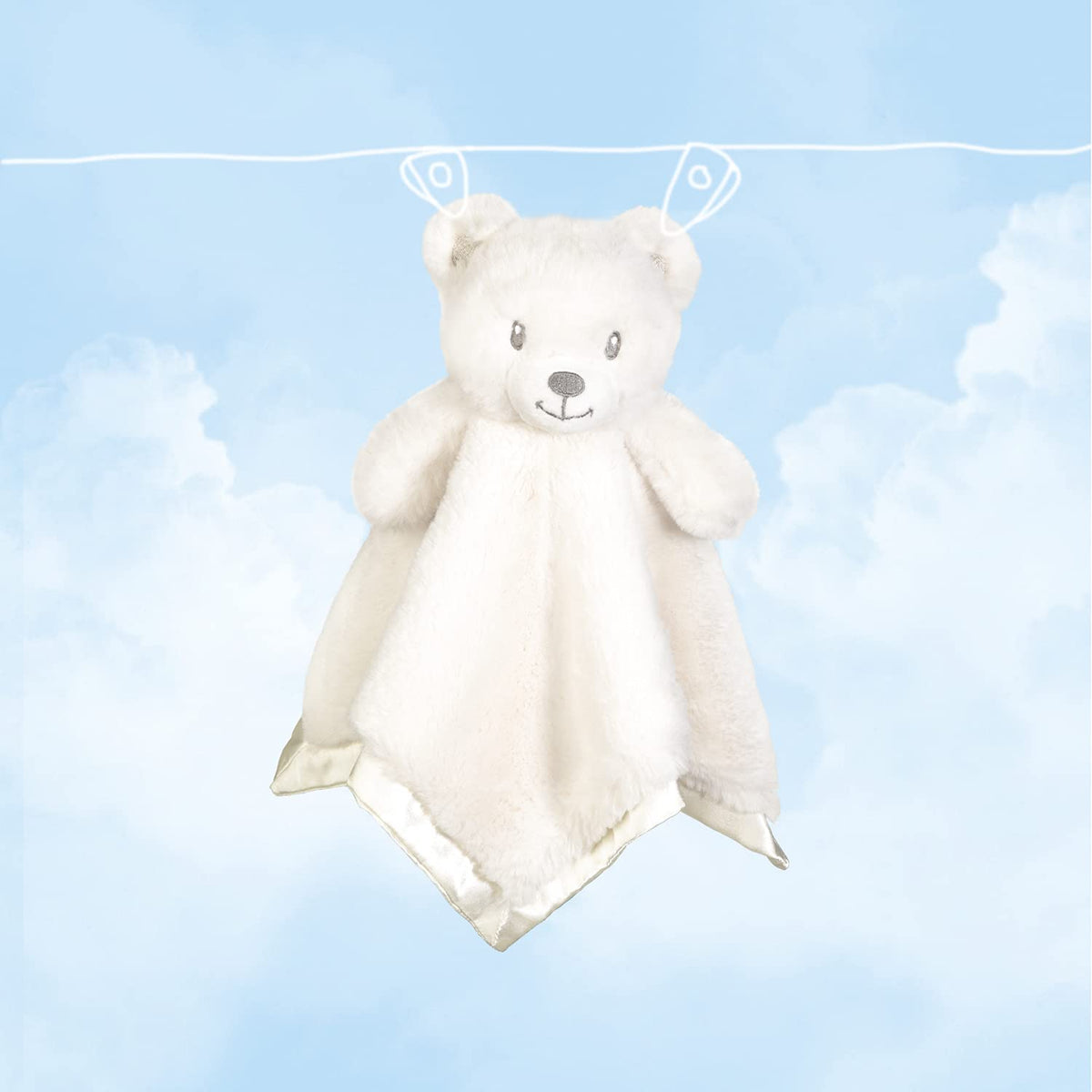Bear Security Blanket Soft Baby Lovey Fluffy Blanket Unisex Lovie Snuggle Toy Baby Bear Stuffed