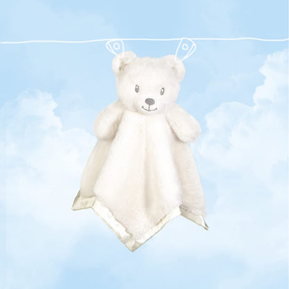 Bear Security Blanket Soft Baby Lovey Fluffy Blanket Unisex Lovie Snuggle Toy Baby Bear Stuffed