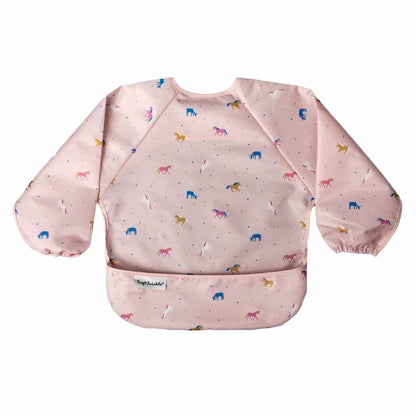 Tiny Twinkle Mess Proof Baby Bib,Waterproof Smock Baby Bib for Eating,Machine Washable Long Sleeve