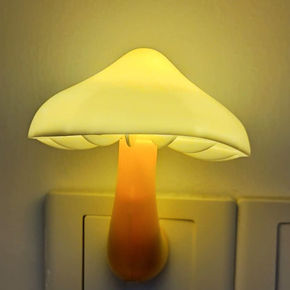 AUSAYE Sensor LED Night Light Plug in Wall Lamp, Energy Saving NightLight Cute Mushroom Night