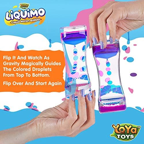 YoYa Toys Liquimo - Calming Liquid Motion Bubbler - 3 Pack - Toys for Kids and Adults - Hourglass