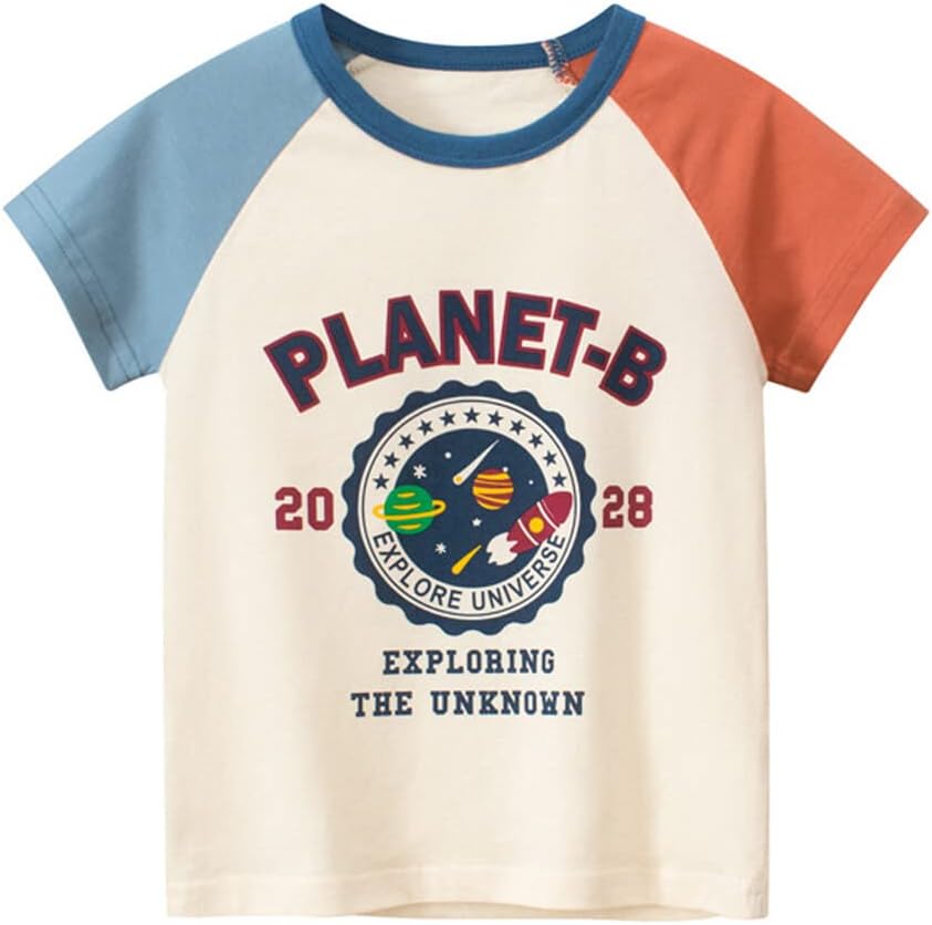 Boys' 4-Pack Excavator Short Sleeve Crewneck T-Shirts Top Tee Size 2-7 Years Toddler Boys' Value