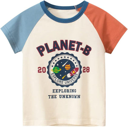 Boys' 4-Pack Excavator Short Sleeve Crewneck T-Shirts Top Tee Size 2-7 Years Toddler Boys' Value