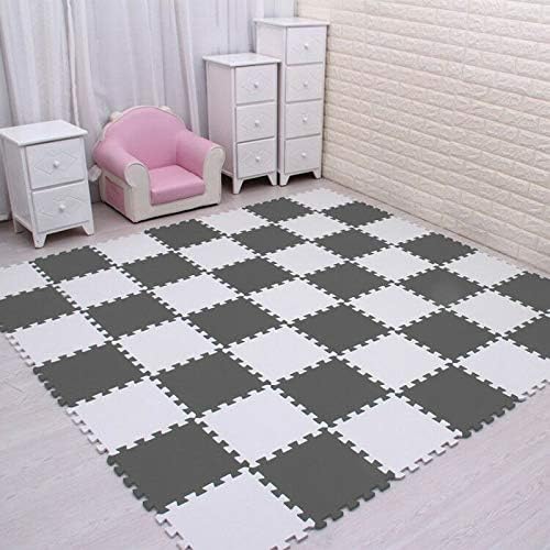 MQIAOHAM® 18 Pieces Puzzle Play Mats, Soft Baby Play Mat, Kids Interlocking Foam Floor Tiles