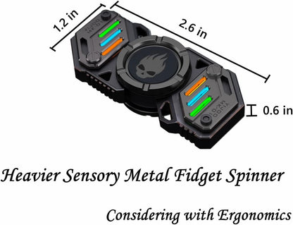 Fidget Spinner, Colorful Glow in The Dark, High Speed and Silence, Cool Metal Mechanical Gear Shape