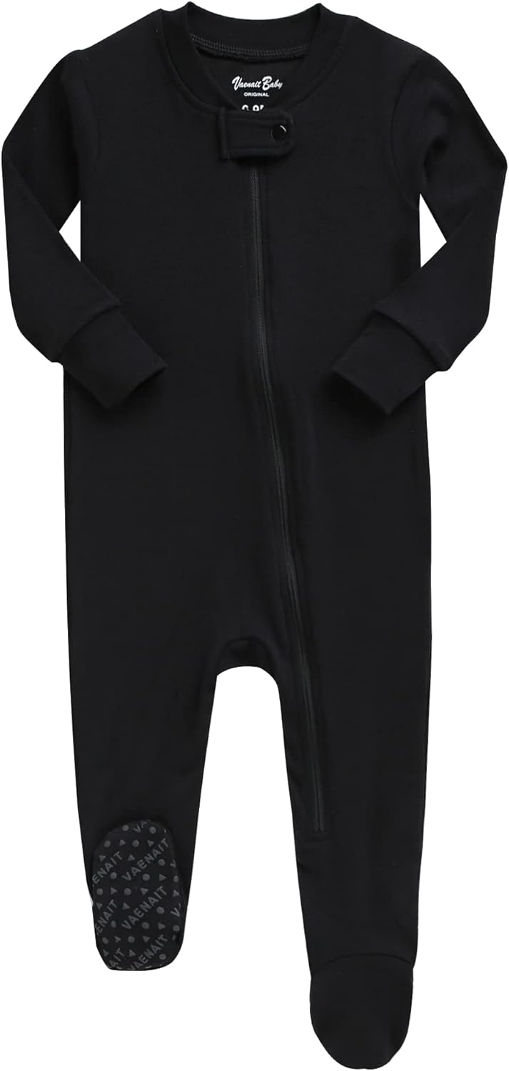 VAENAIT BABY Infant Toddler Boys Girls Footed One-Piece Sleep and Play Premium Modal Pajamas 1-2