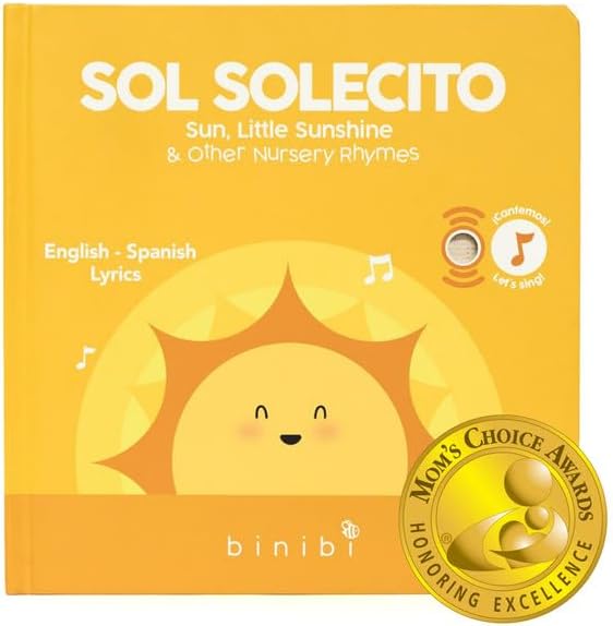 Binibi Spanish Musical Book for Toddlers Sol Solecito & Other Nursery Rhymes | Spanish Learning for
