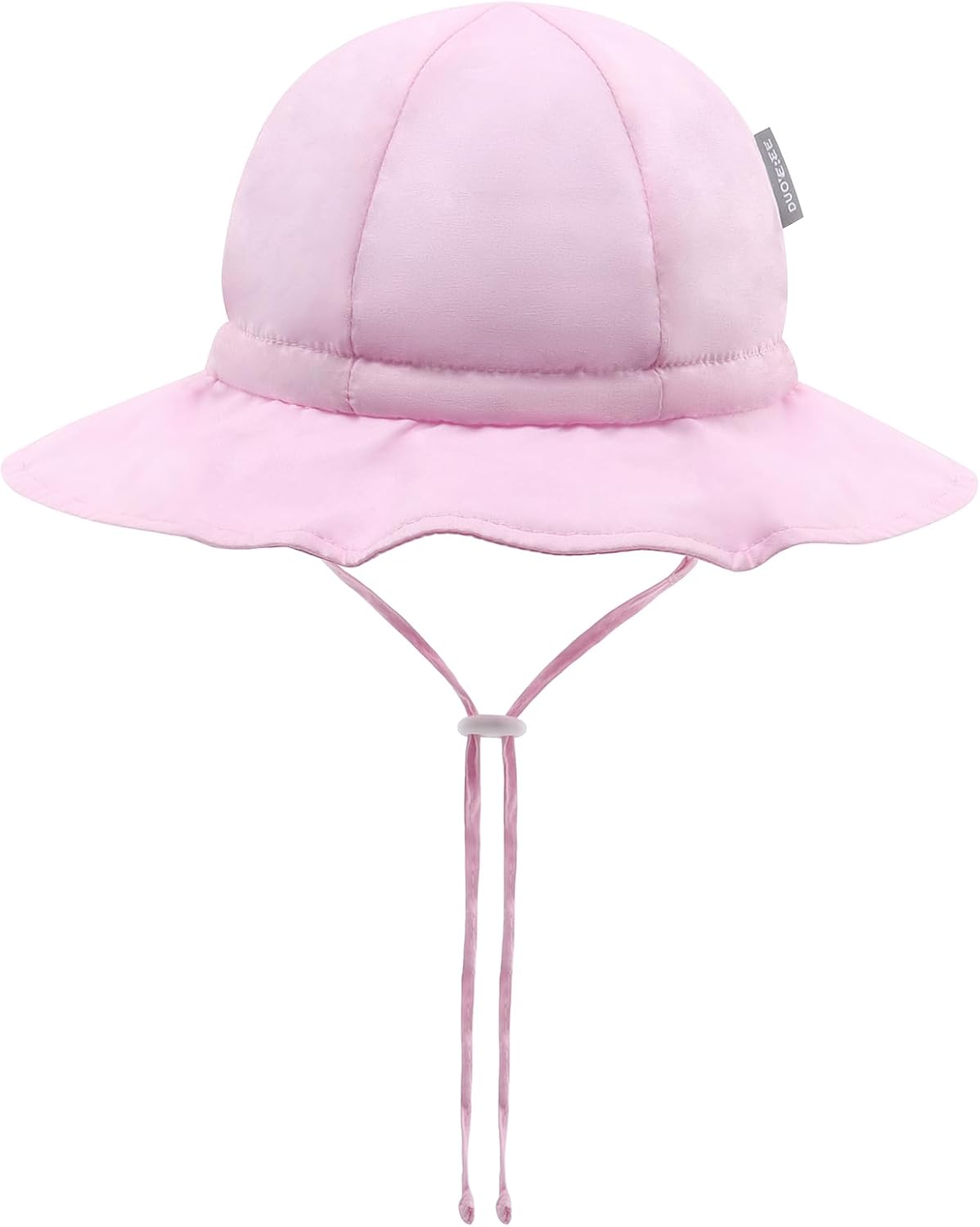 UPF 50+ Baby Bucket Hat - Wide Brim Sun Protection Beach Cap for Girls - Cute & Adjustable Toddler