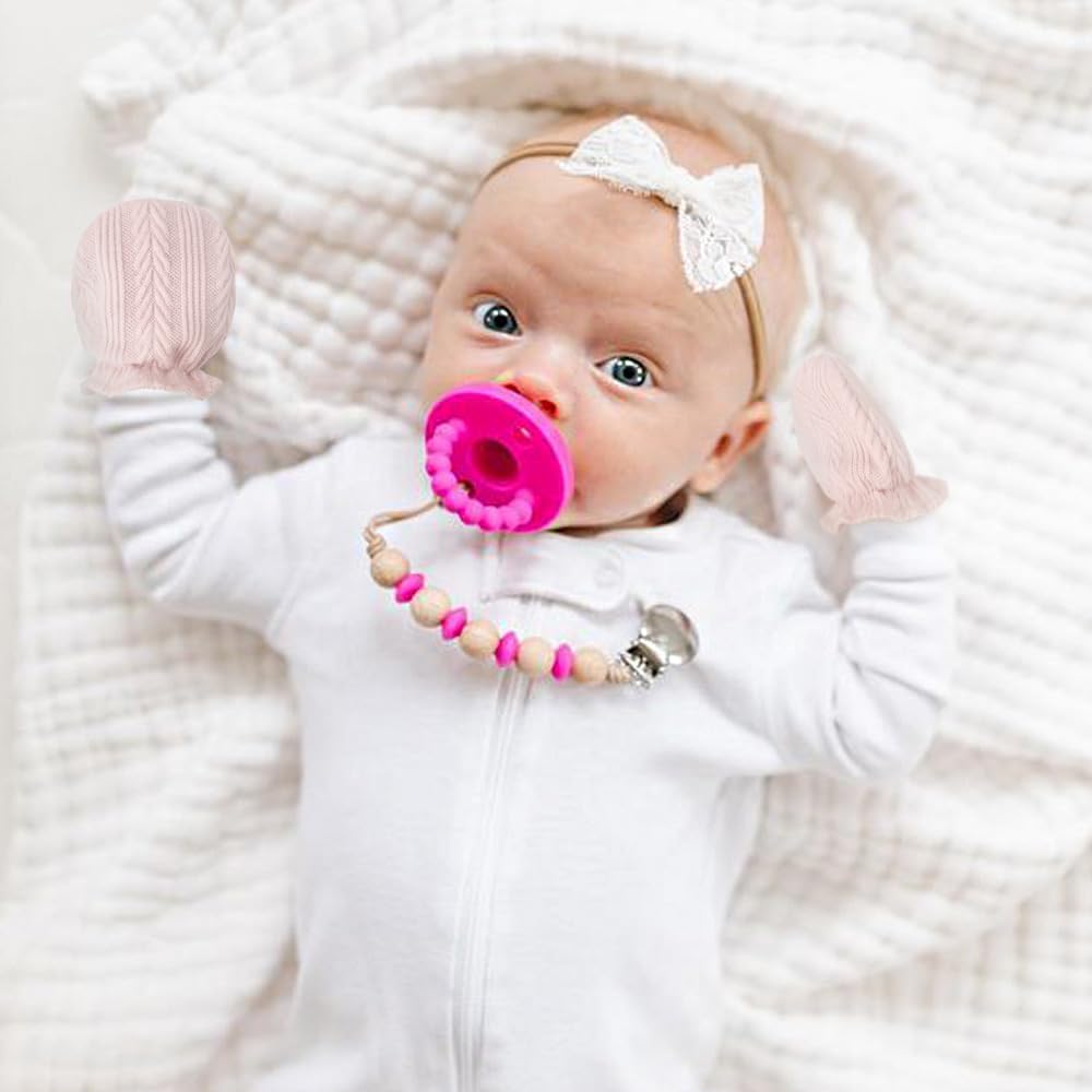 Newborn Baby Mittens No Scratch Cotton Elastic Wrist Gloves Infant Toddler Mittens for Baby Boy