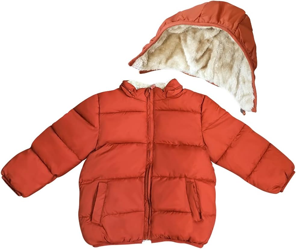 Baby Girls Boys' Winter Fleece Jackets With Hooded Toddler Cotton Dress Warm Lined Coat Outer